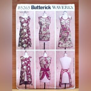 Butterick #5263 Waverly Misses/Ladies Aprons Sewing Pattern 3-Styles
